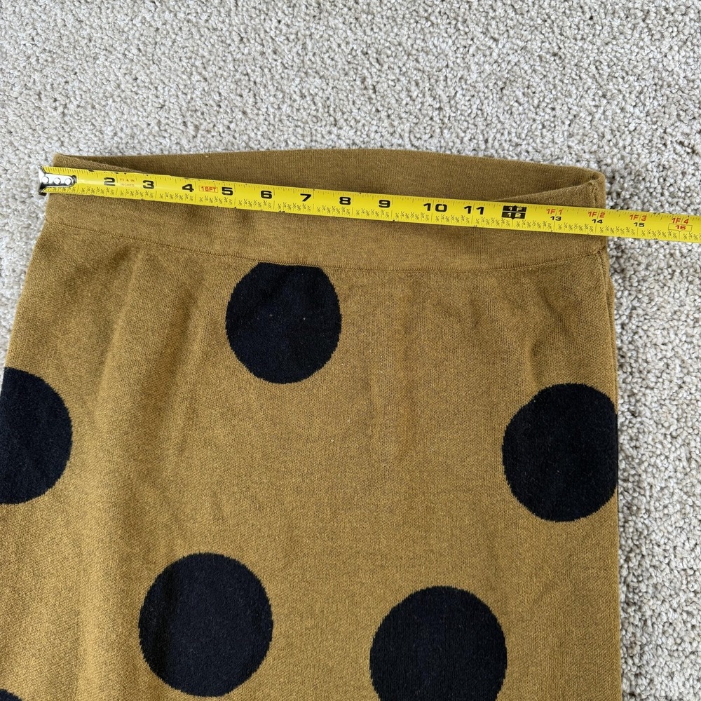 Who What Wear Womens Small Brown Polka Dot Cotton Sweater Skirt Knit Set - Picture 15 of 16
